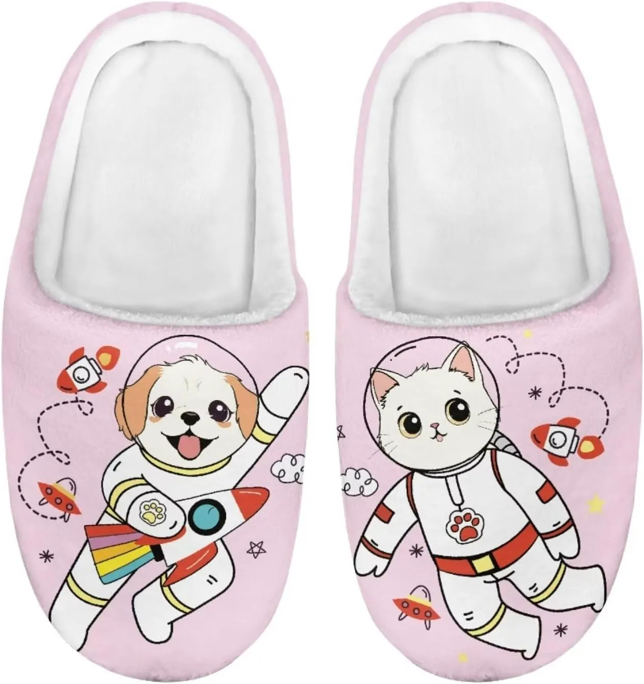 Child Plush Slip on House Slipper Plush Cozy Warm Slippers with Memory Foam