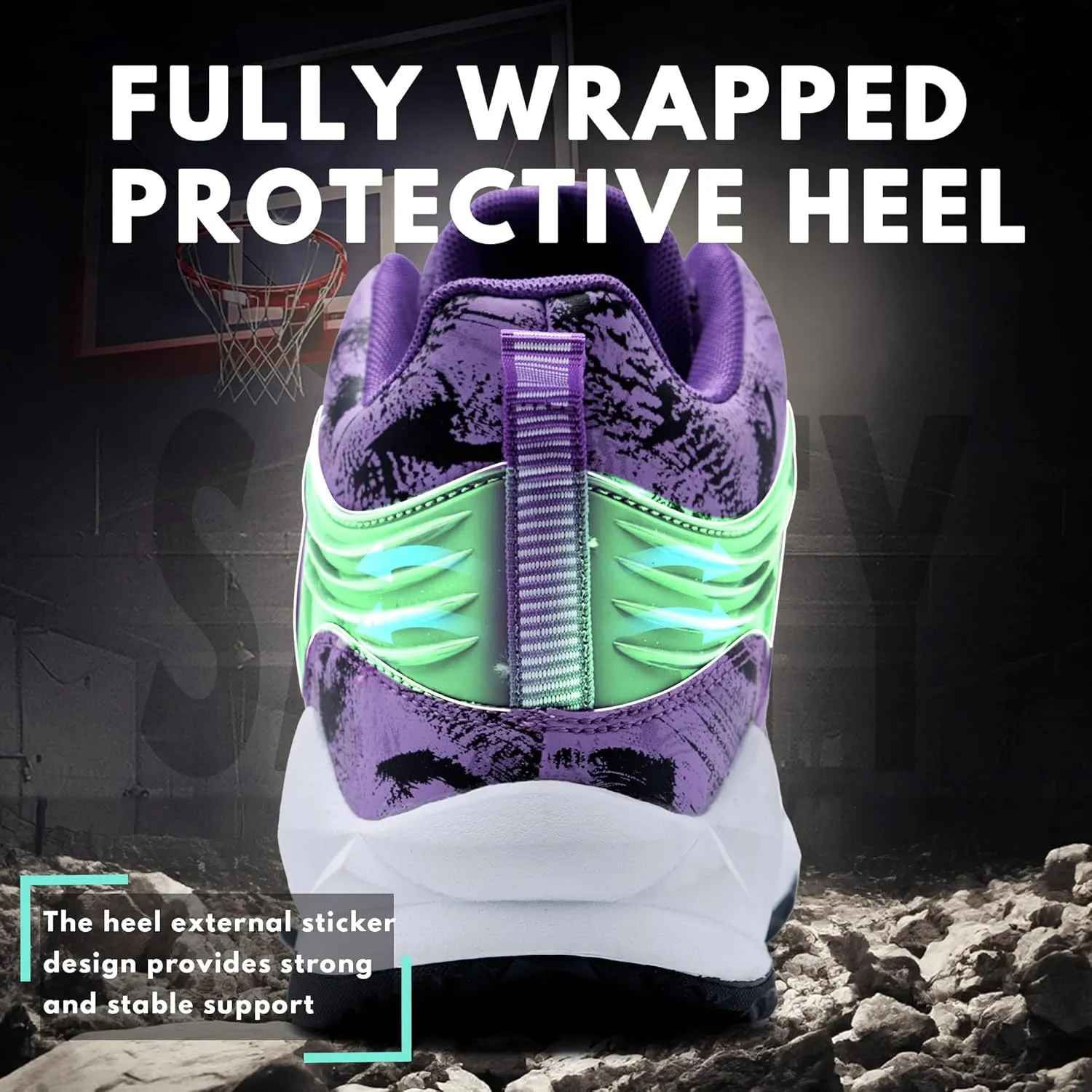 CJSPORX Men Women Basketball Shoes Breathable Non Slip Outdoor Fashion Sneakers