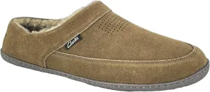 Clarks Mens Slipper Perforated Suede Leather Upper JMS0721 - Warm Plush Sherpa Lining - Indoor Outdoor House Slippers For Men (9 US, Sage)
