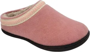 Clarks Womens Wool Felt Clog Slippers JMH1319T - Warm Cozy Plush Faux Fur Lined - Indoor Outdoor House Slipper for Women