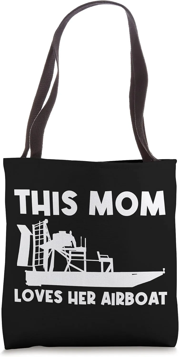 Cool Airboat Gift For Mom Mother Airboating Watercraft Boat Tote Bag