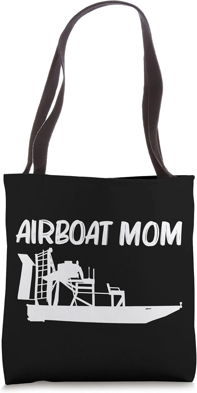 Cool Airboat Gift For Mom Mother Airboating Watercraft Boat Tote Bag