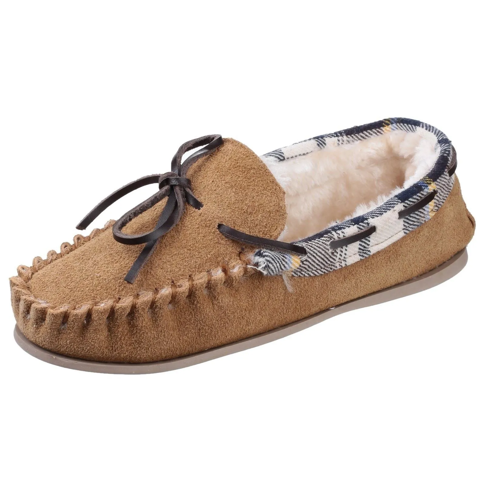 Cotswold Women's Kilkenny Moccasin Slipper in Tan