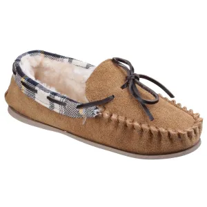 Cotswold Women's Kilkenny Moccasin Slipper in Tan