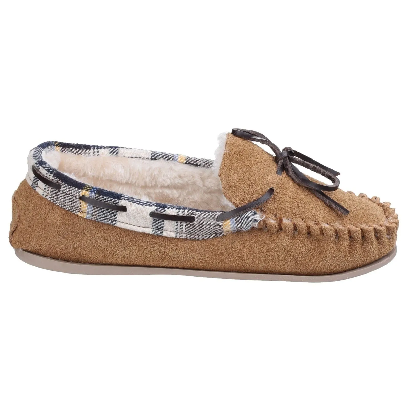 Cotswold Women's Kilkenny Moccasin Slipper in Tan