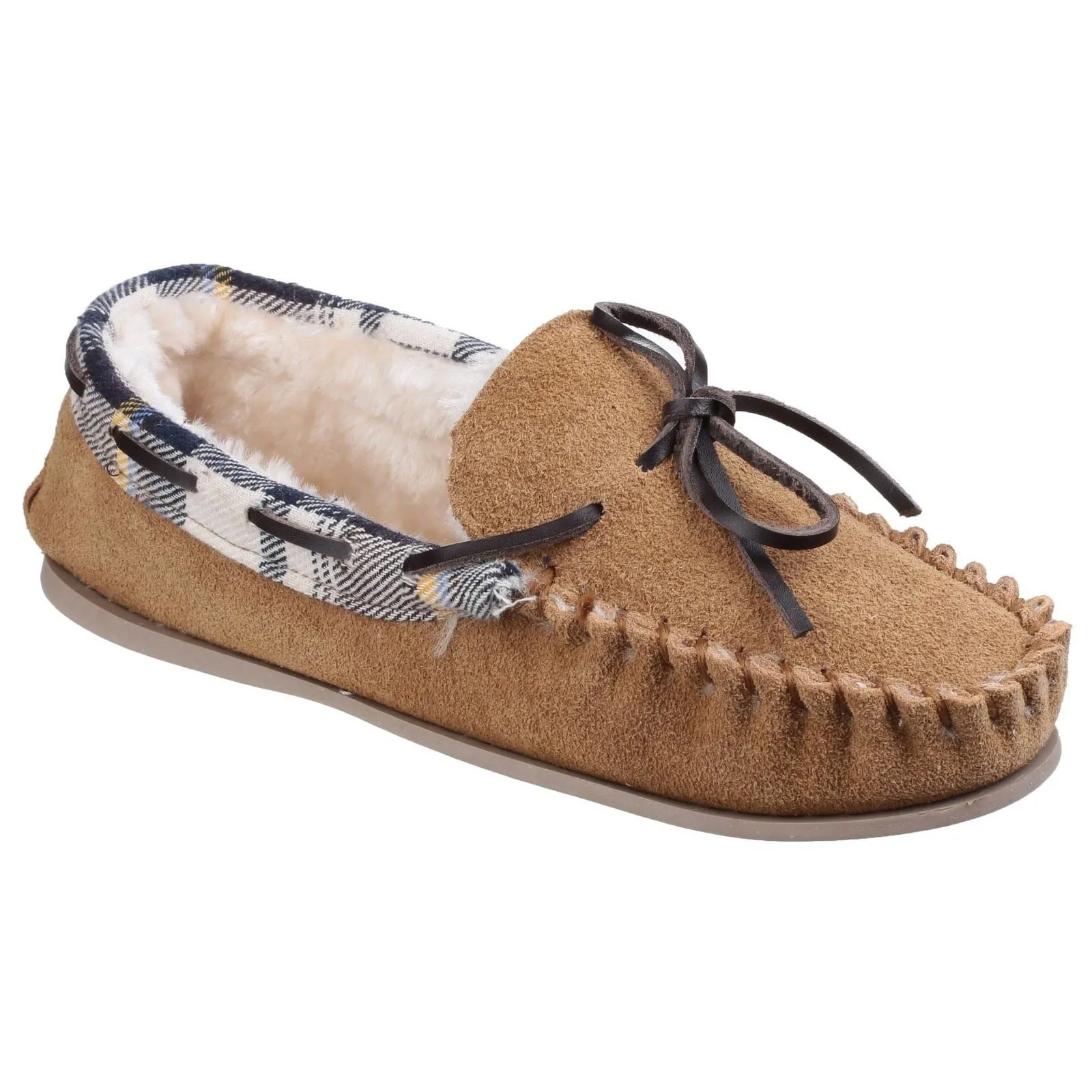 Cotswold Women's Kilkenny Moccasin Slipper in Tan