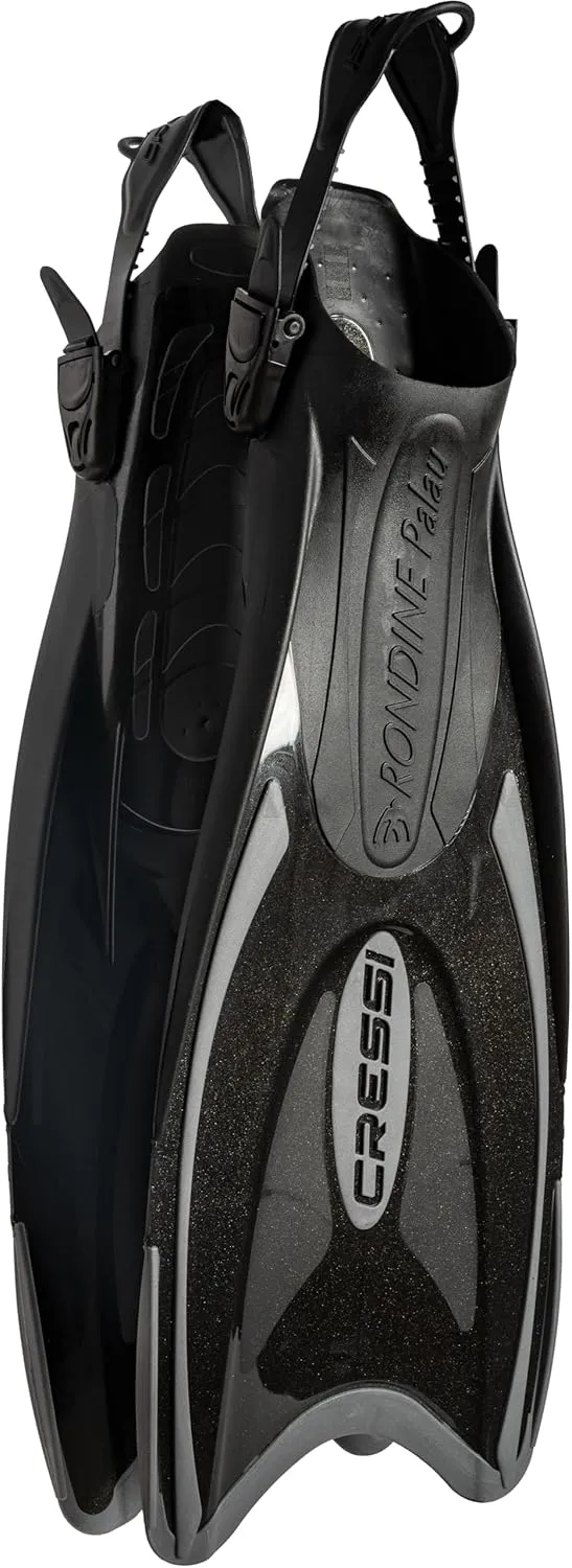 Cressi Palau Adjustable Open Heel Snorkeling Swim Fins Blue