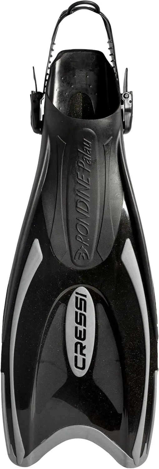 Cressi Palau Adjustable Open Heel Snorkeling Swim Fins Blue