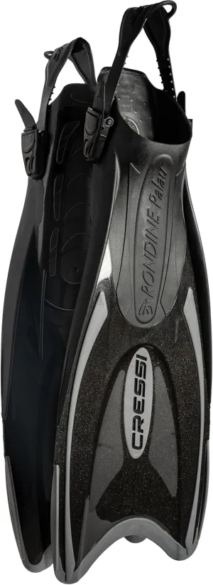 Cressi Palau Adjustable Open Heel Snorkeling Swim Fins Blue