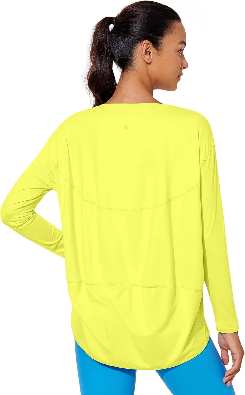 CRZ YOGA Womens UPF 50  Lightweight Long Sleeve Workout Shirts Sun Protection Loose Quick Dry Hiking Tops Outdoor Fishing