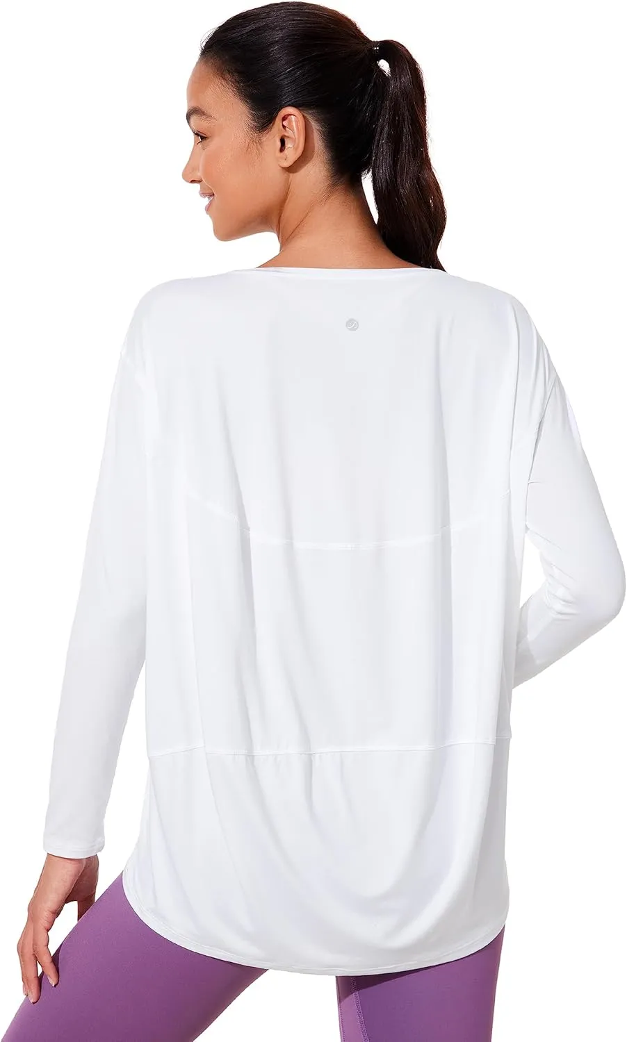 CRZ YOGA Womens UPF 50  Lightweight Long Sleeve Workout Shirts Sun Protection Loose Quick Dry Hiking Tops Outdoor Fishing