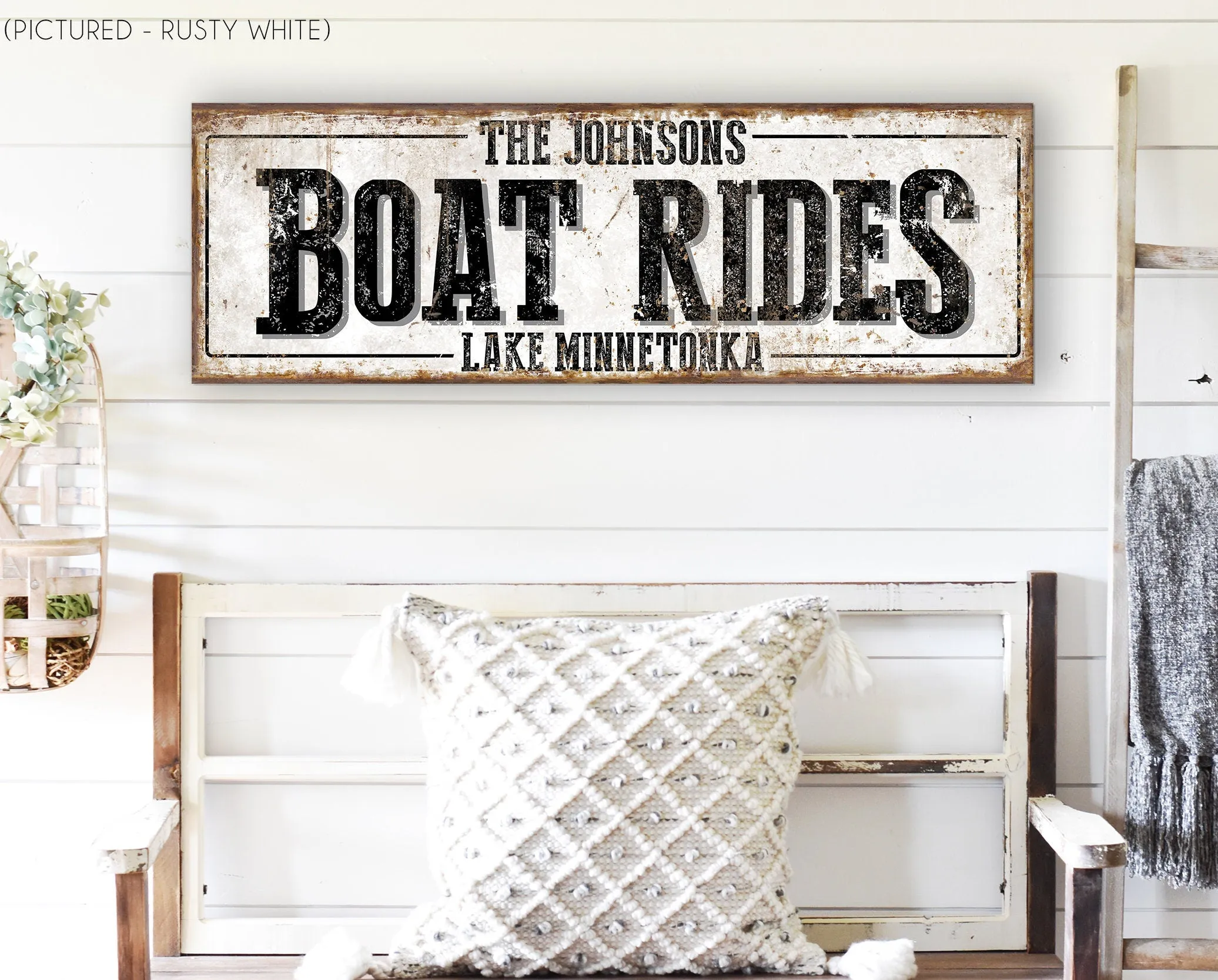 CUSTOM BOAT RIDES SIGN