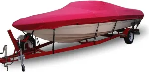 Custom Fitted 7oz 100% Polyester Boat Cover Compatible for a 1995-1997 Sea Ray 175 Bow Rider in Solution Dyed Canvas. Made on Demand