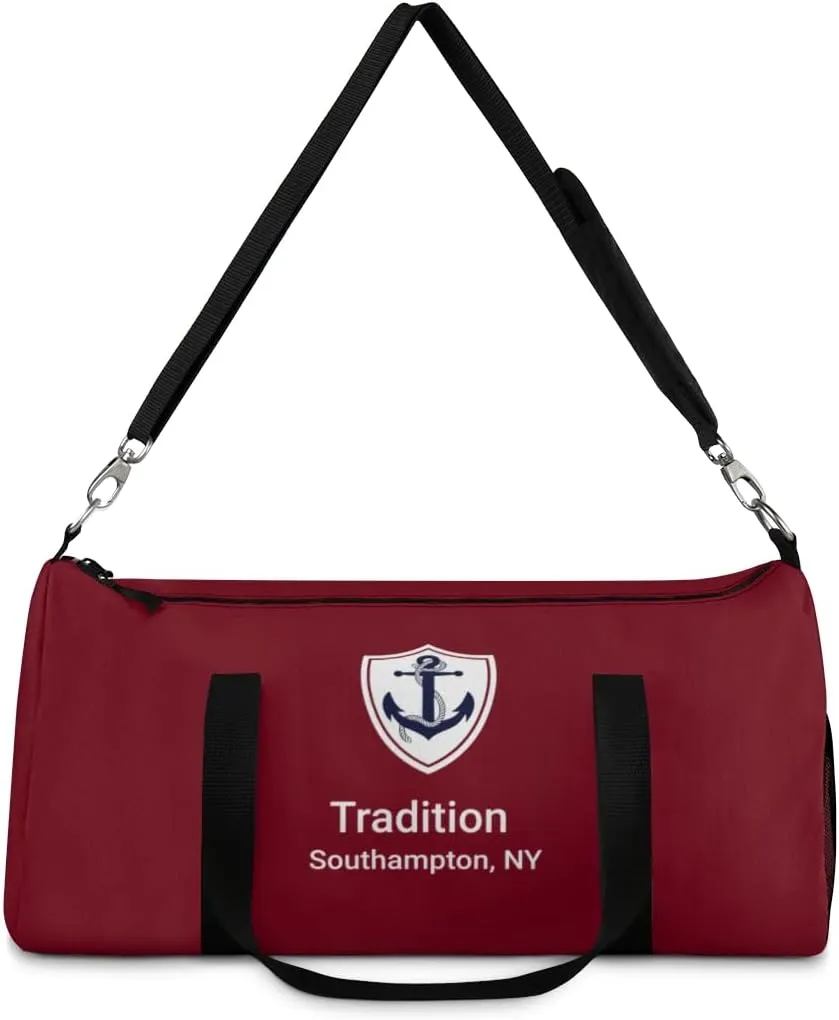 Custom Nautical Duffel Bag, Custom Boat Name Bag, Boat Accessory, Boating Gift, Nautical Yacht Gift, Personalized Anchor New Boat Owner Gift, for Gym, Travel (Burgundy, Large)