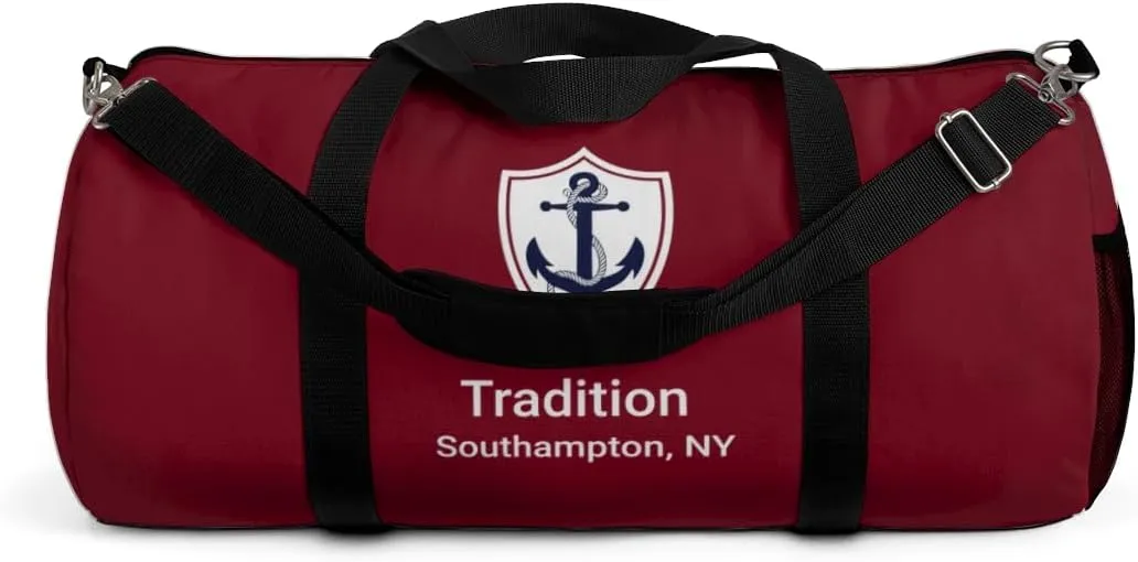 Custom Nautical Duffel Bag, Custom Boat Name Bag, Boat Accessory, Boating Gift, Nautical Yacht Gift, Personalized Anchor New Boat Owner Gift, for Gym, Travel (Burgundy, Large)