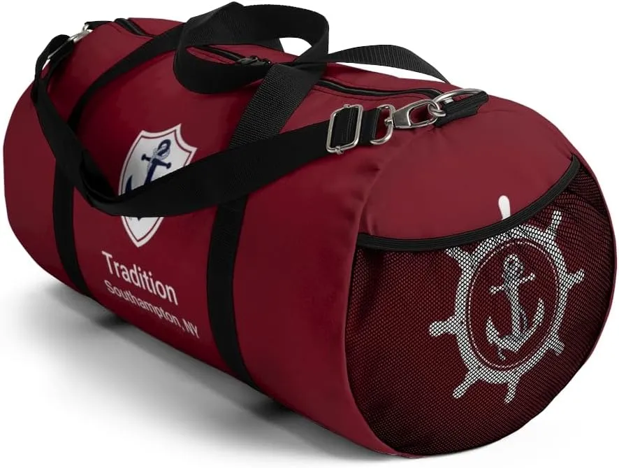 Custom Nautical Duffel Bag, Custom Boat Name Bag, Boat Accessory, Boating Gift, Nautical Yacht Gift, Personalized Anchor New Boat Owner Gift, for Gym, Travel (Burgundy, Large)