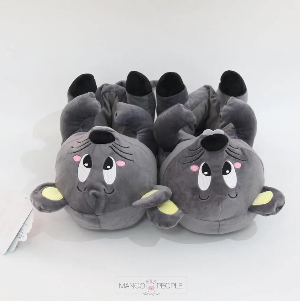 Cute and Comfortable Mouse Plush Slippers