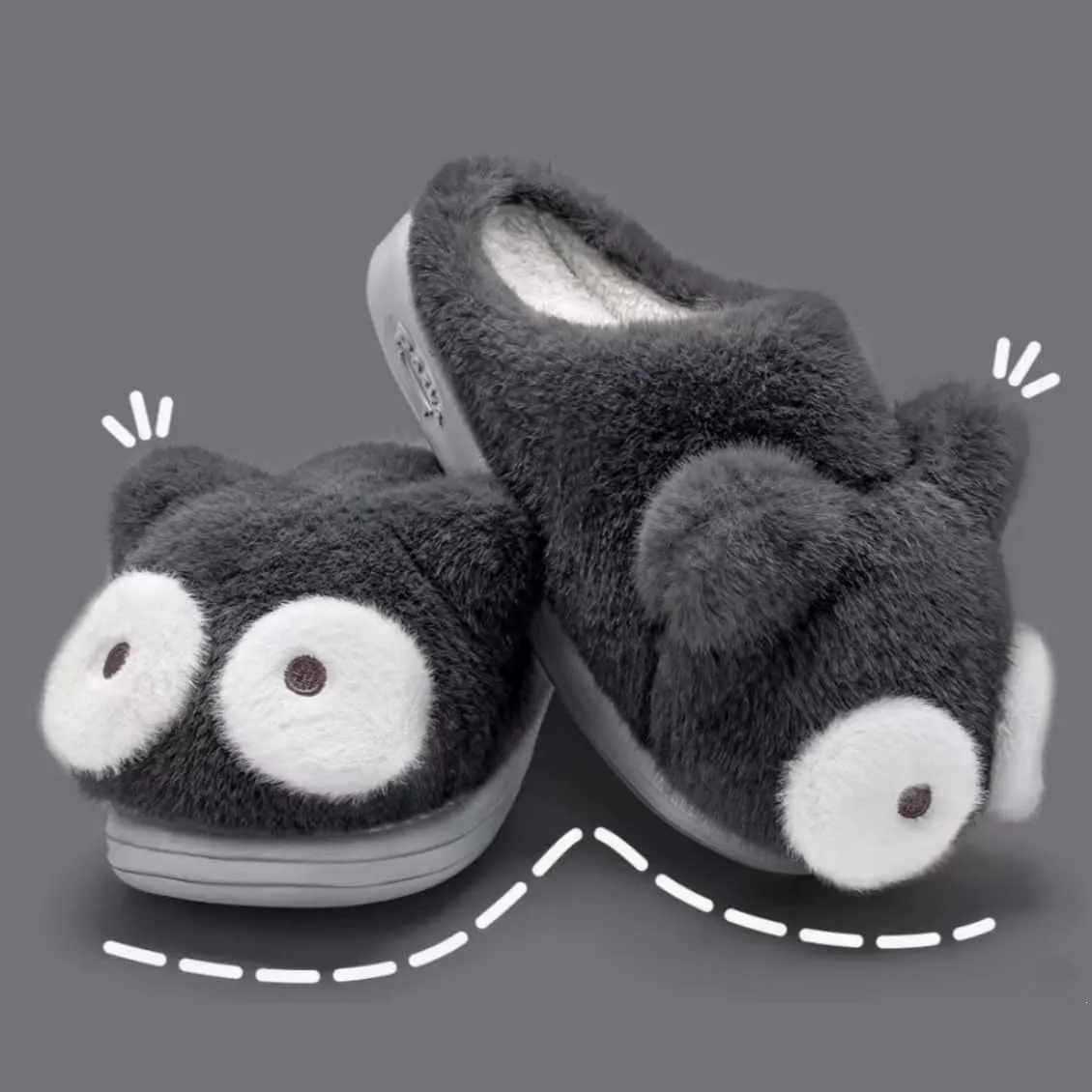 Cute Cat Slippers - Kawaii Animal Fluffy, Plush Warm Cozy House Slippers for Women and Men