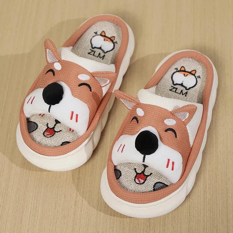 Cute Dog Slides – Breathable Open-Toe Summer Slippers