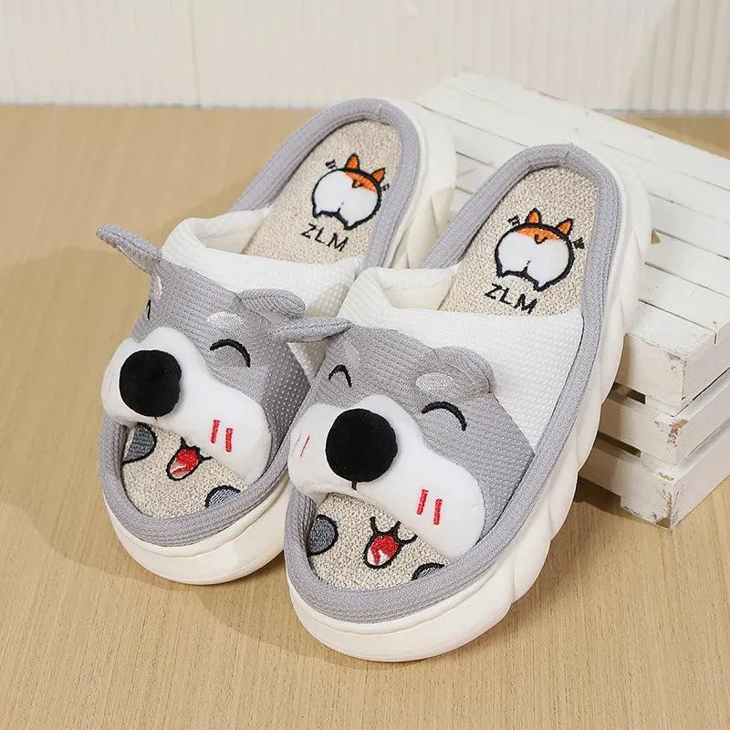 Cute Dog Slides – Breathable Open-Toe Summer Slippers