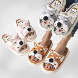 Cute Dog Slides – Breathable Open-Toe Summer Slippers
