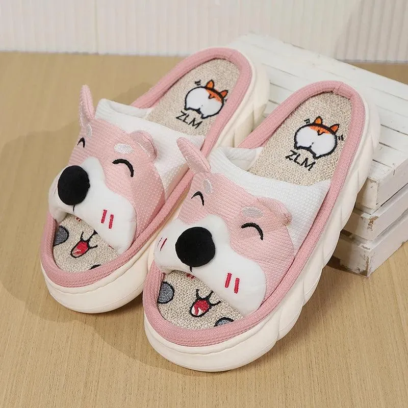 Cute Dog Slides – Breathable Open-Toe Summer Slippers