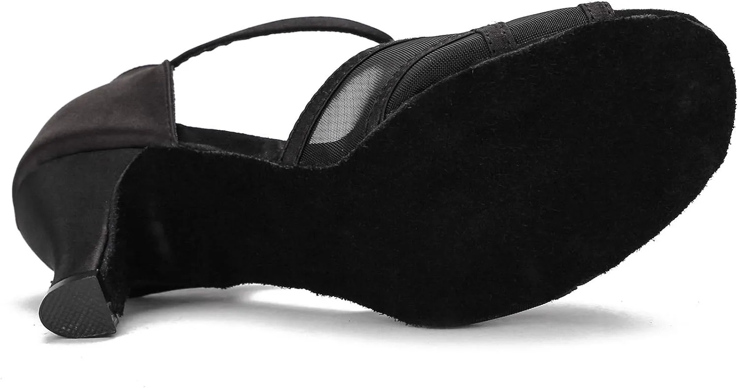 Dance Shoes Women Latin Salsa Ballroom Shoes Dancing Shoe 2.5 Inch Heel
