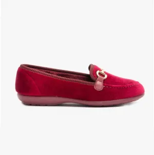DB Shoes MARTHA Womens Extra Wide (2E/4E) Full Slippers Burgundy