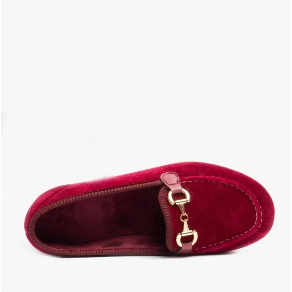 DB Shoes MARTHA Womens Extra Wide (2E/4E) Full Slippers Burgundy