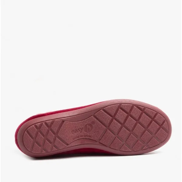 DB Shoes MARTHA Womens Extra Wide (2E/4E) Full Slippers Burgundy