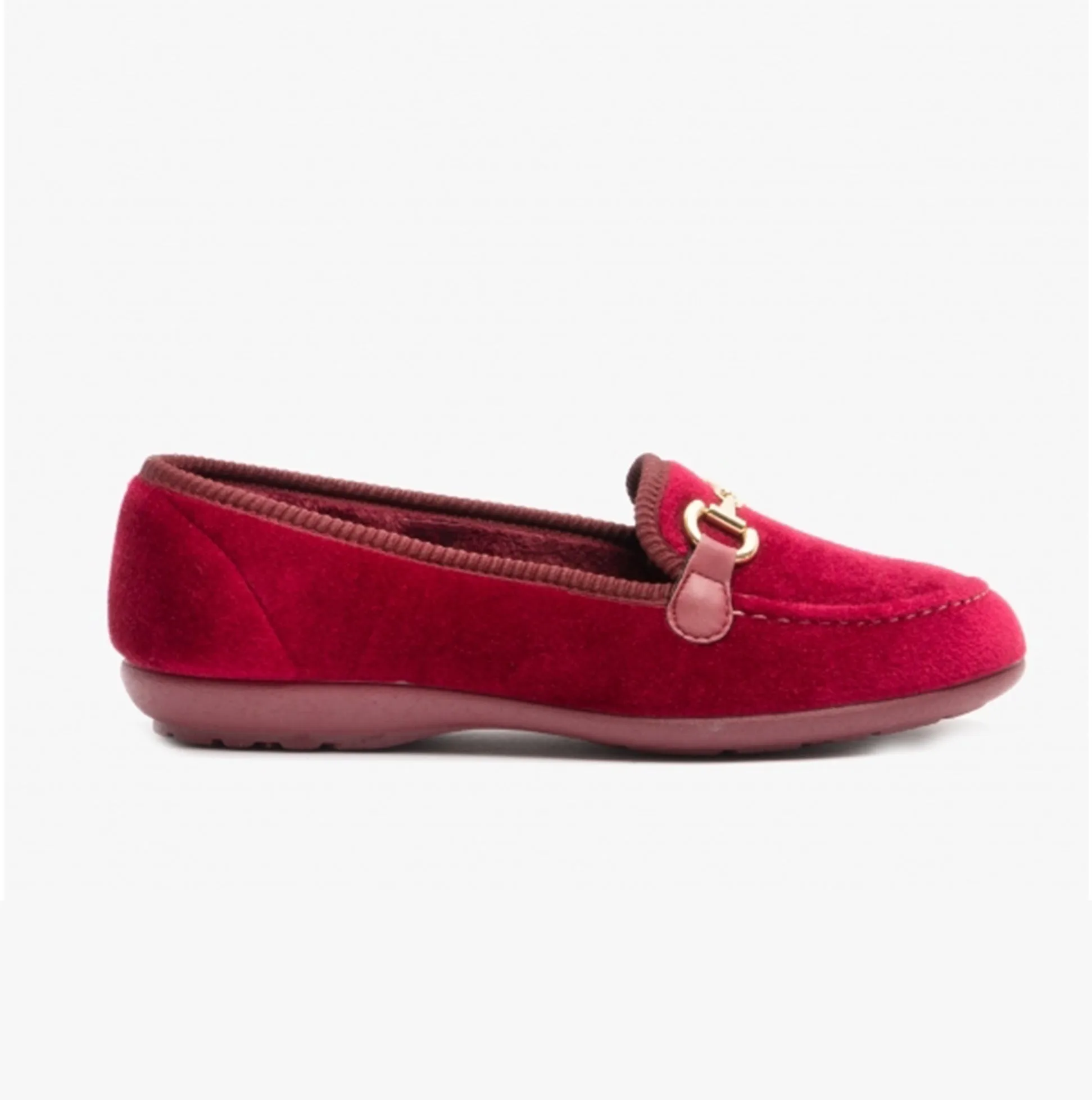 DB Shoes MARTHA Womens Extra Wide (2E/4E) Full Slippers Burgundy