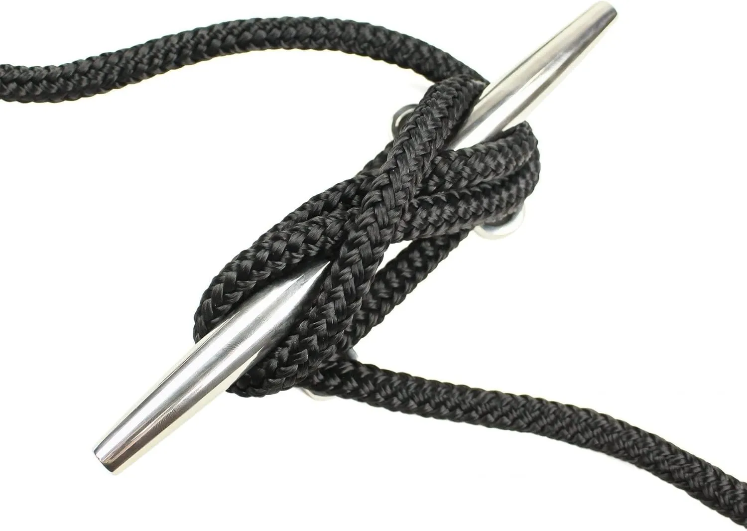 DC Cargo Mall Boat Dock Lines (4 Pack) 3/8 X 15' Double Braided Boat Ropes for Docking with 12" Eyelet. Marine Grade Nylon Material & Damage Resistant Line Fibers for Secure Docking