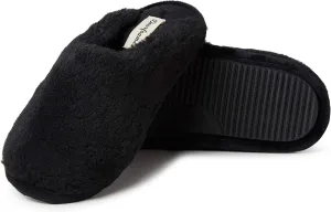 Dearfoams Women's Bailey Plush Furry Scuff Slipper
