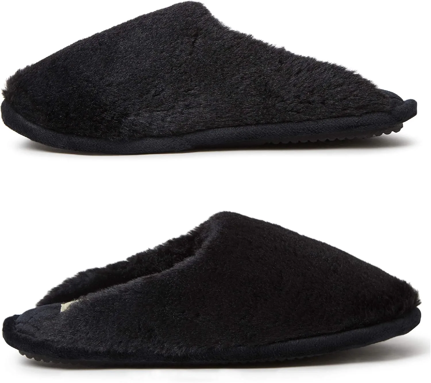 Dearfoams Women's Bailey Plush Furry Scuff Slipper
