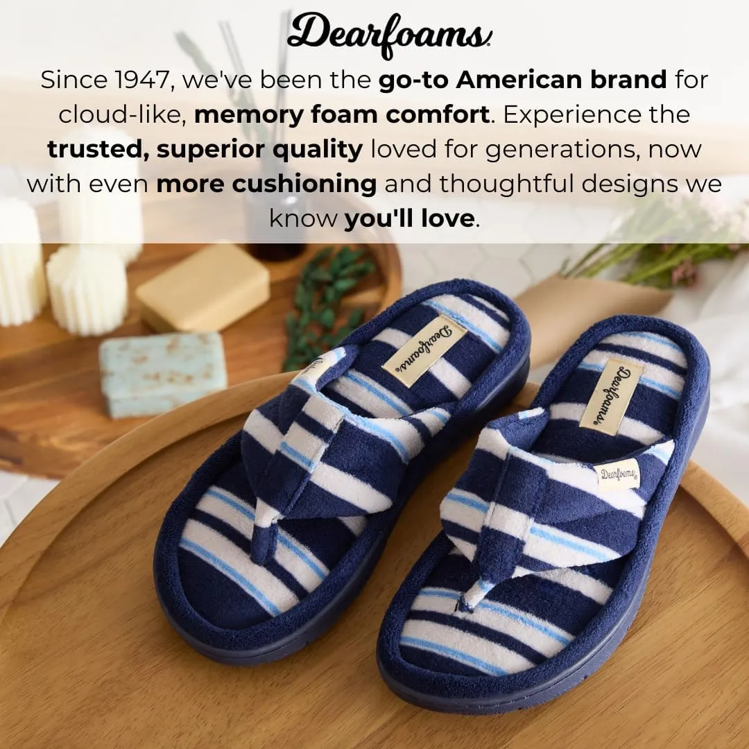 Dearfoams Women's Melanie Terry Thong Slipper