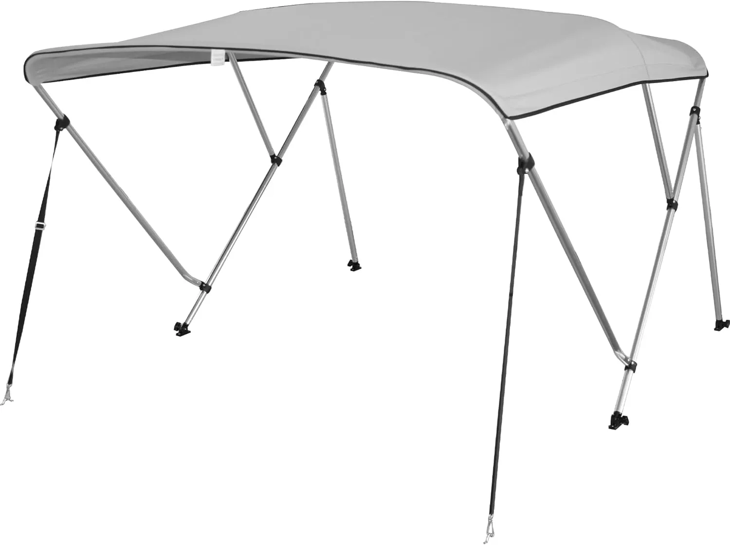 Deckpro Waterproof Boat Bimini Top Cover, Canvas Sun Shade Boat Canopy - 1" Double Wall Aluminum Frame Tube, 2 Straps 2 Rear Support Poles, Storage Boot