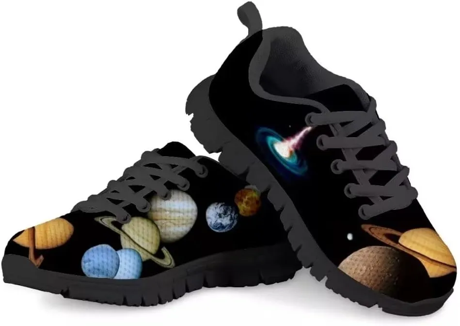 Dellukee Boys Girls Fashion Sneakers Kids Orange/Yellow/Blue/Black Solid Color Polka Dot Walking Running Shoes