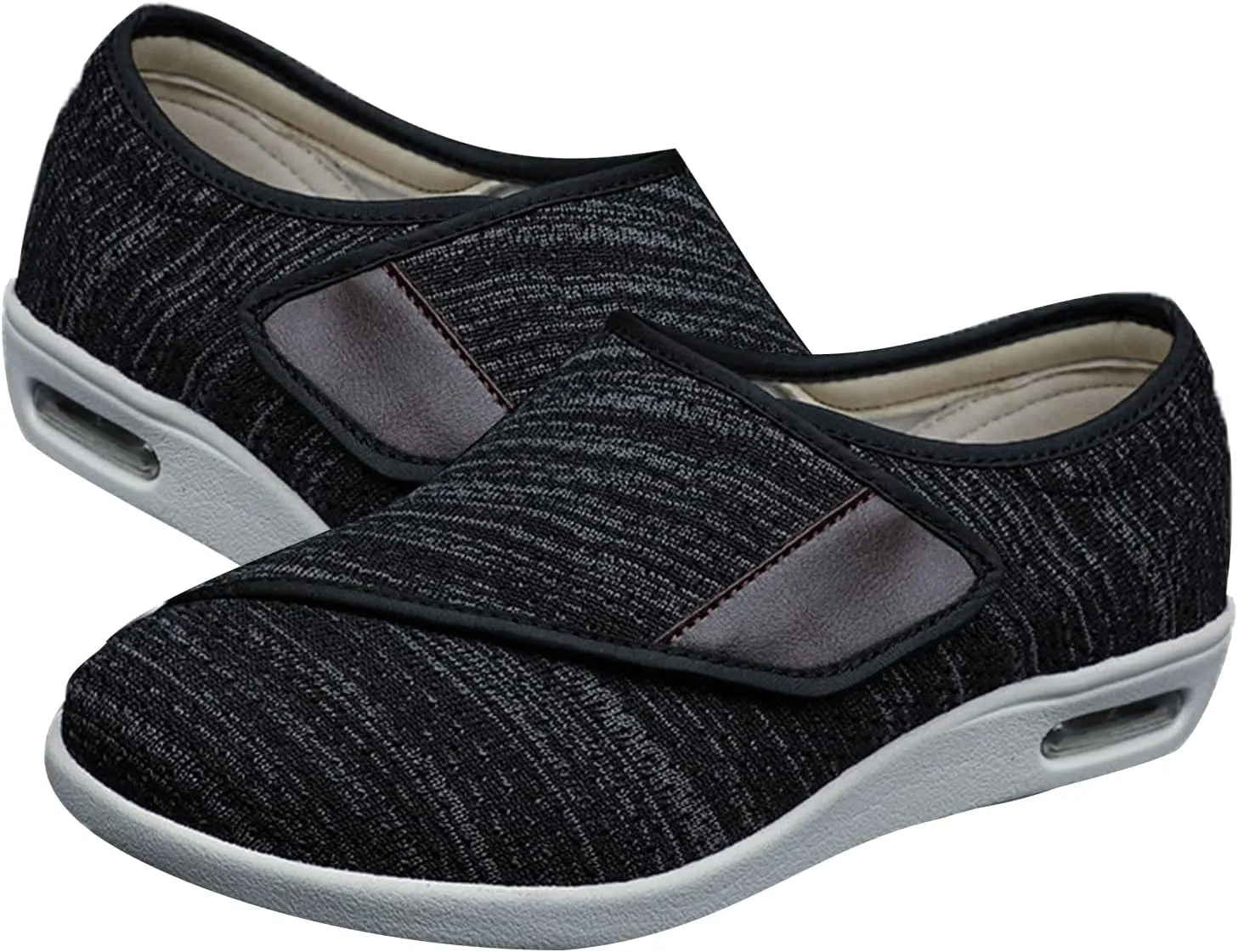 Diabetic Shoes for Women Men Extra Wide Width, Lightweight Adjustable Closure Breathable Walking Shoes Slipper with Non Slip for Elderly Swollen Feet