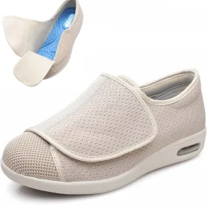 Diabetic Shoes Width Shoe for Elderly Women,Adjustable Closure Lightweight Breathable Swollen Feet Walking Edema Sneakers