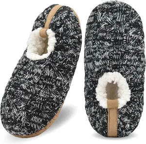 DICUIRD Mens Slipper Socks With Non Skid Bottoms, Warm Slipper Socks With Grippers For Men, Fuzzy House Knit Slippers