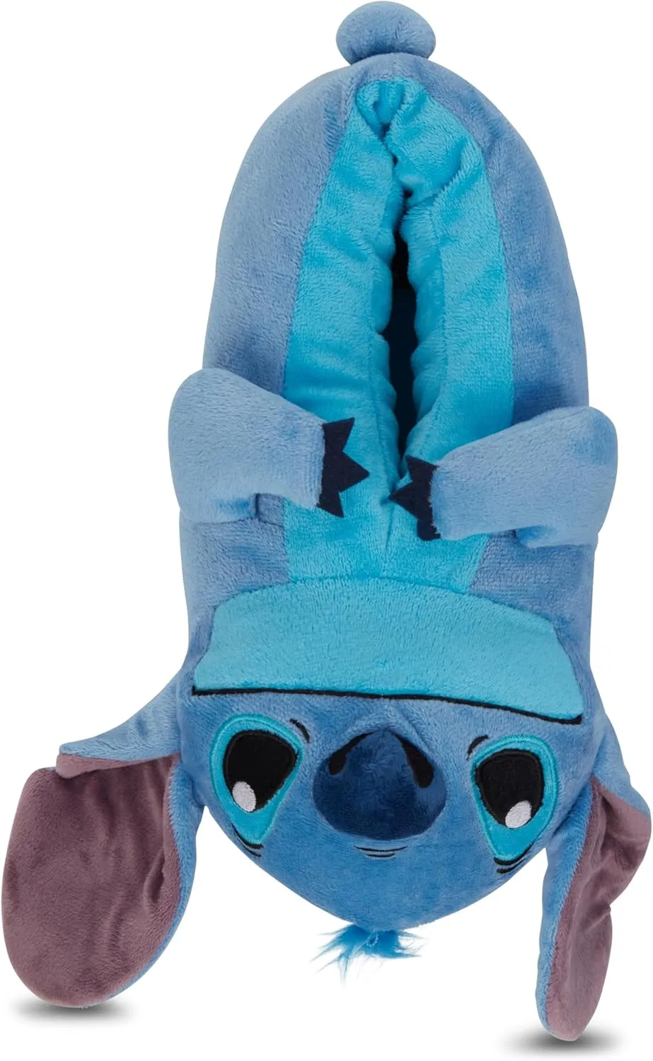 Disney Ladies Lilo and Stitch Slippers - Ladies Classic Lilo and Stitch Big Face Plush Slippers Lilo and Stitch 3D Plush Slippers