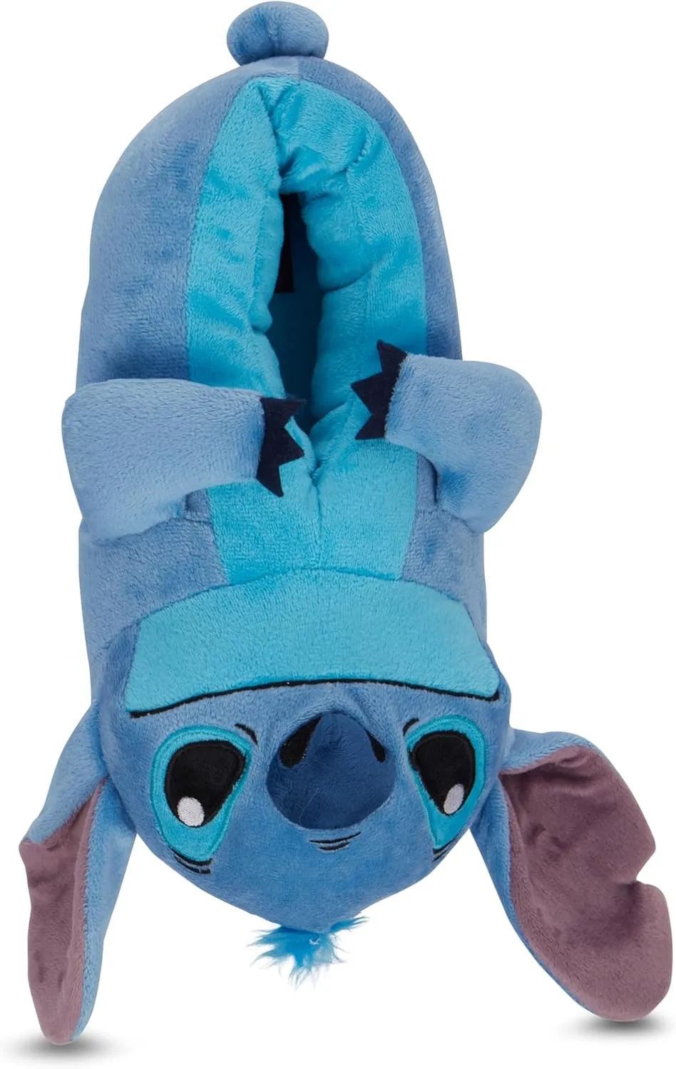 Disney Ladies Lilo and Stitch Slippers - Ladies Classic Lilo and Stitch Big Face Plush Slippers Lilo and Stitch 3D Plush Slippers