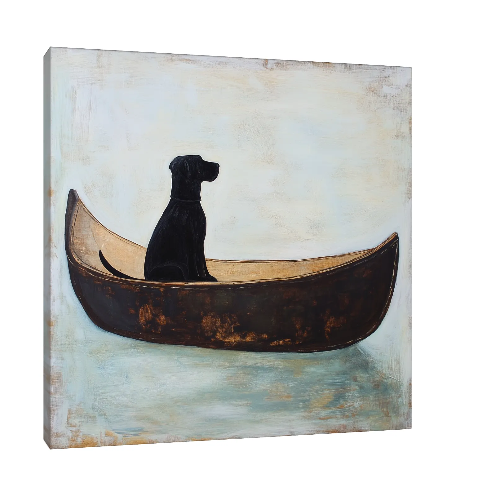 Dog on boat
