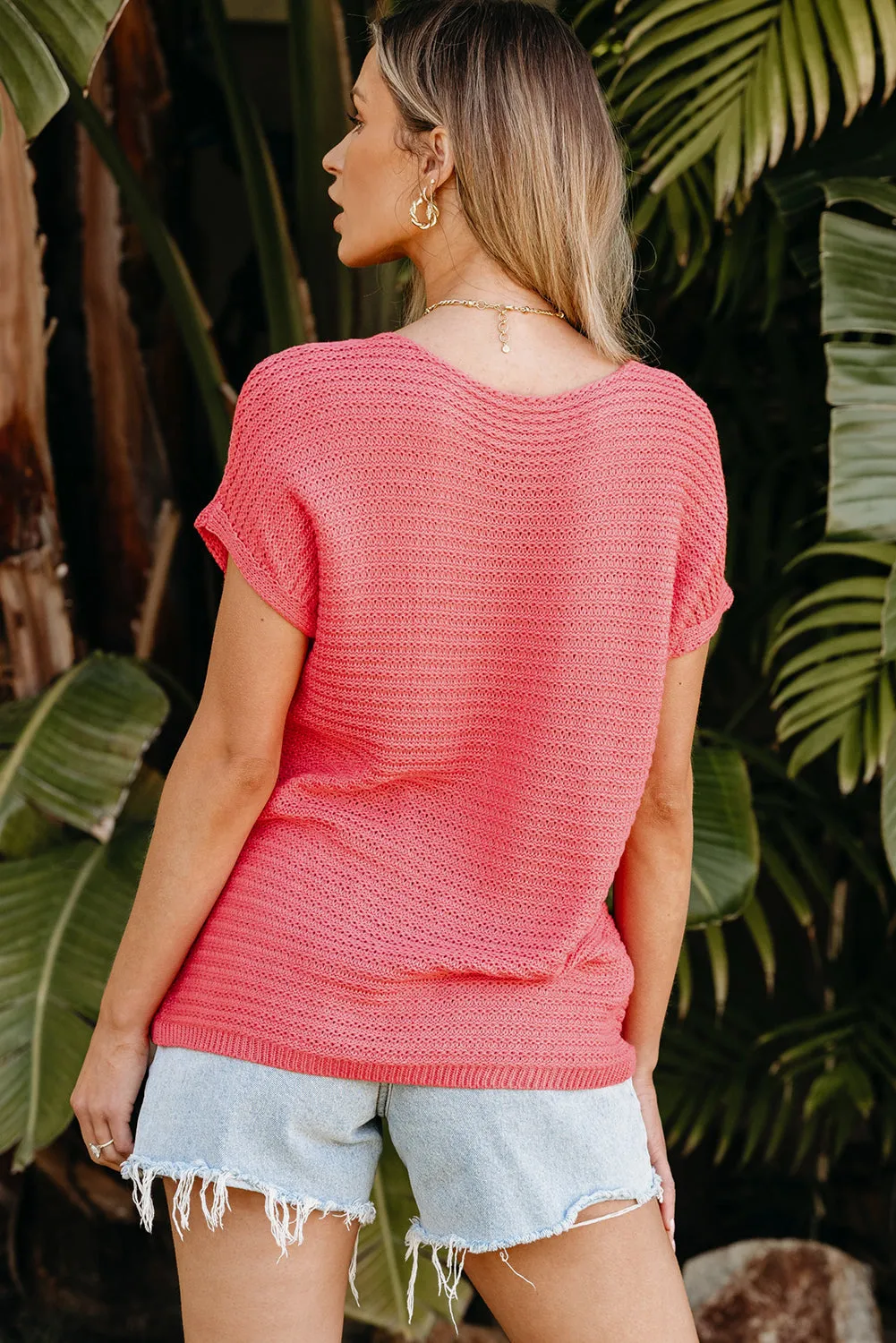 Dolman Loose Sweater Sleeve Melina Highly praised Knit Wholesale deals Short