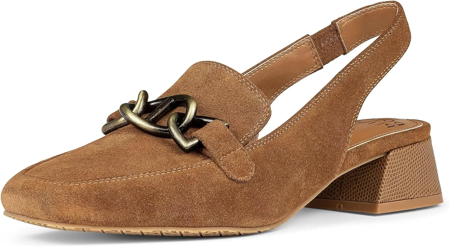 Donald Pliner Women’s Tegan Slingback Loafer Pump Heel – 1.5” Low Flared Heel Shoes for Comfort, Slip On Women’s Heels