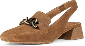 Donald Pliner Women’s Tegan Slingback Loafer Pump Heel – 1.5” Low Flared Heel Shoes for Comfort, Slip On Women’s Heels