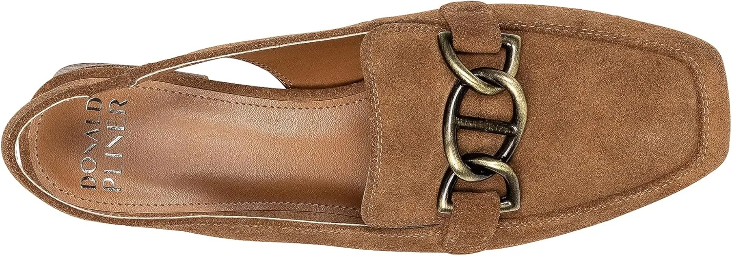 Donald Pliner Women’s Tegan Slingback Loafer Pump Heel – 1.5” Low Flared Heel Shoes for Comfort, Slip On Women’s Heels