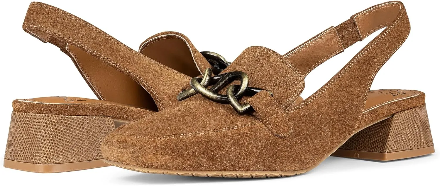 Donald Pliner Women’s Tegan Slingback Loafer Pump Heel – 1.5” Low Flared Heel Shoes for Comfort, Slip On Women’s Heels