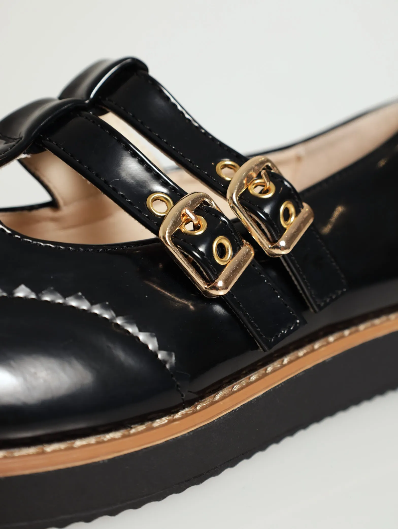 Double Buckle Tbar Loafer With Randing