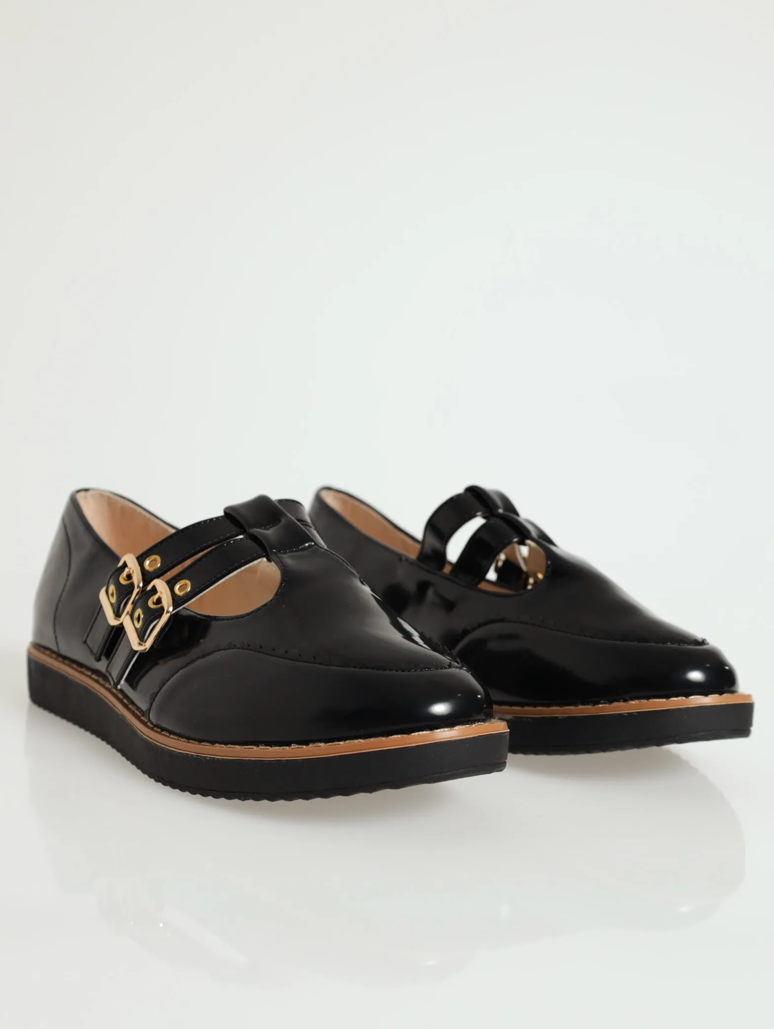 Double Buckle Tbar Loafer With Randing